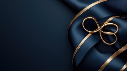 Elegant wrist band on dark silk background symbolizing sibling love and traditional bonds in a decorative setting.