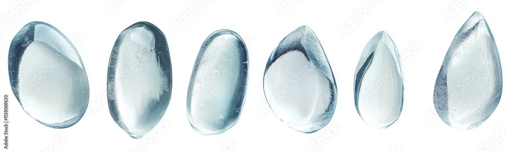 Poster an array of bubbles. a 3d soap bubble suspended on a clear background. a see-through soap balloon. 3