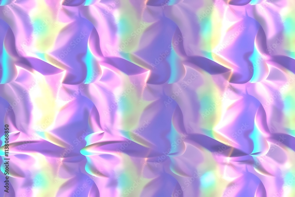 Poster holographic shimmer abstract background: dreamy, ethereal and mesmerizing, this holographic abstract