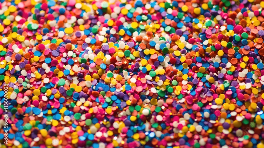 Poster colorful confetti background texture with vibrant circular shapes creating a festive and celebratory