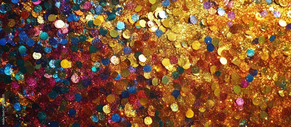 Aufkleber colorful shimmering golden sparkling background with vibrant circular patterns for festive and creat