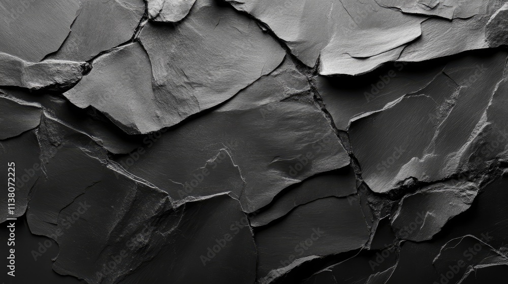 Poster textured background of grey slate stone with layered rocks for a natural and elegant design element
