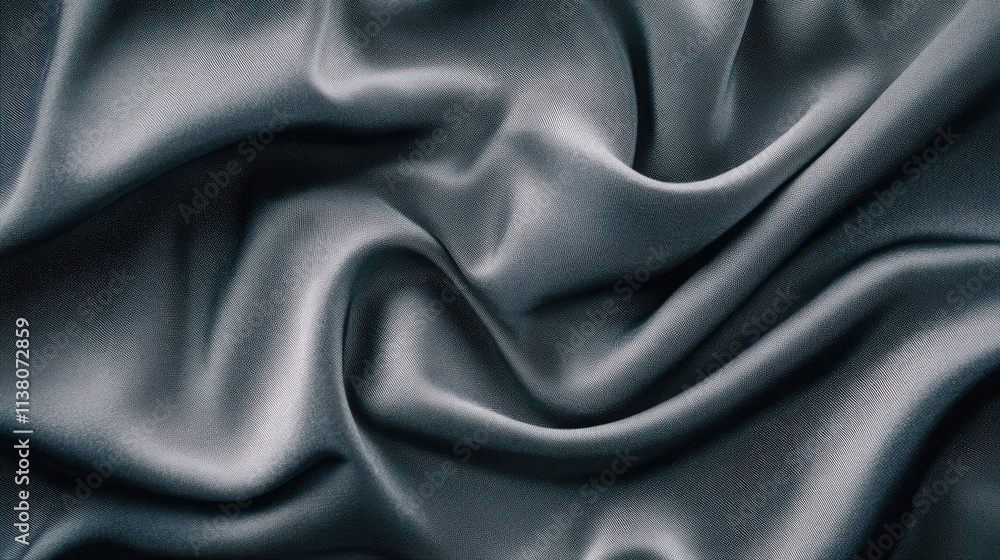Poster gray fabric texture with smooth folds and a subtle sheen ideal for backgrounds and design projects f