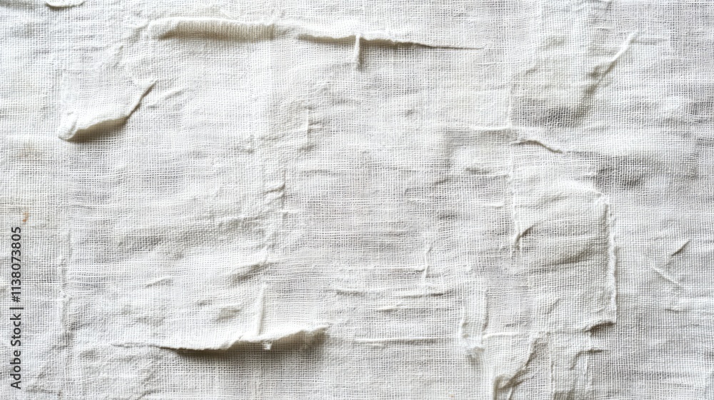 Poster textured white canvas background with a coarse finish ideal for various design and artistic applicat