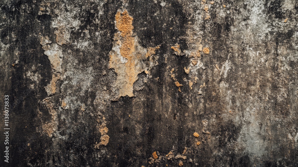 Poster textured grungy wall surface with peeling paint and natural wear patterns suitable for backgrounds a