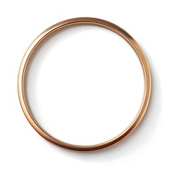 copper bold minimalist circle frame on white