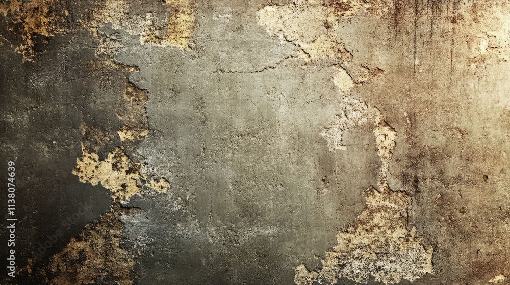 Poster grungy wall texture with peeling paint and weathered surface ideal for backgrounds and graphic desig