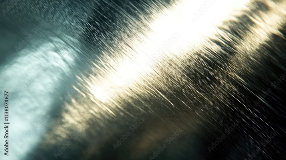 Poster shiny metal sheet background texture with light reflections and dynamic lines for contemporary desig