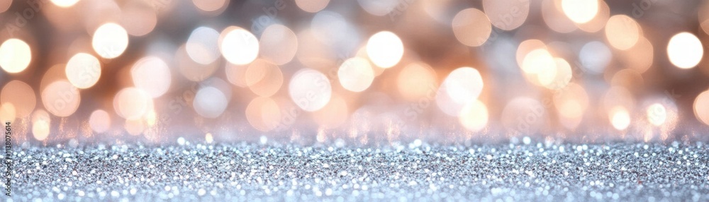 Poster shimmering bokeh background with sparkling lights create a dreamy and festive atmosphere for creativ