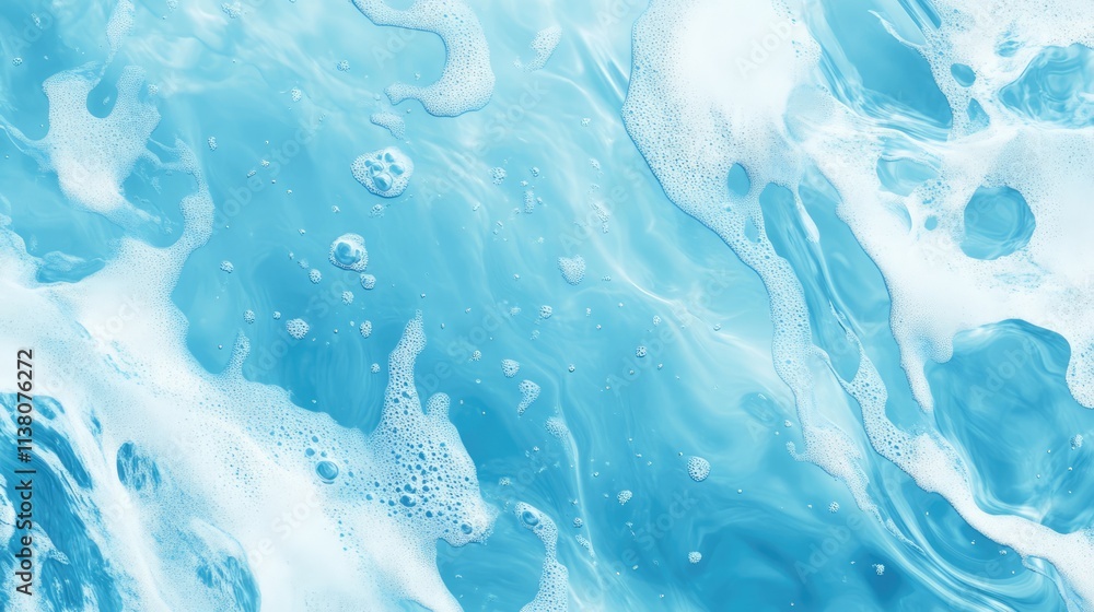 Poster serene blue pool water texture creating a calming atmosphere perfect for relaxation and tranquility 