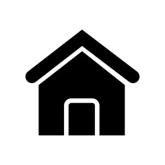 house icon isolated on white background, Black house silhouette 