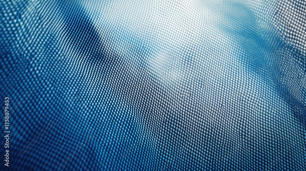 Aufkleber blue silk fabric texture with subtle checkered pattern ideal for backgrounds and design projects