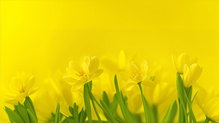 Obraz premium yellow flowers in spring