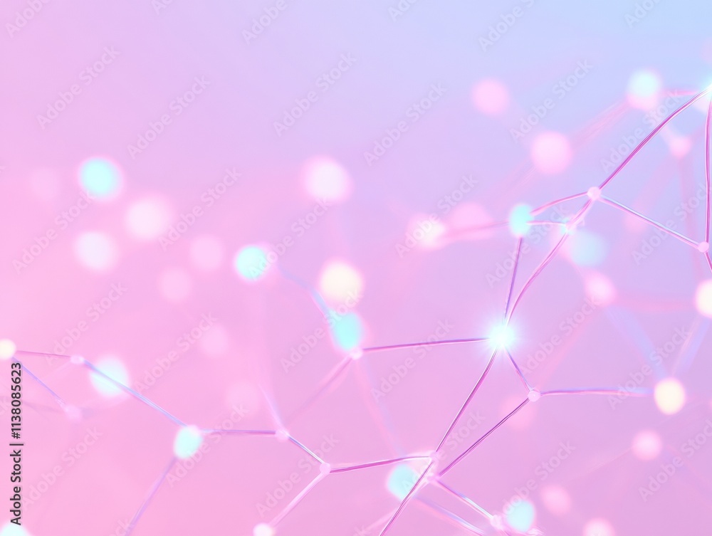 Aufkleber abstract glowing digital patterns in pastel tones representing digital education and innovation