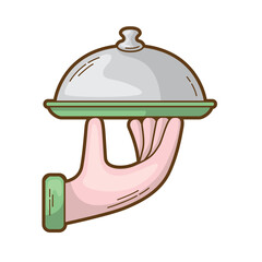 food tray icon. perfect for restaurant menus, culinary blogs, and food related designs

