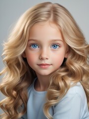 Curly blonde child