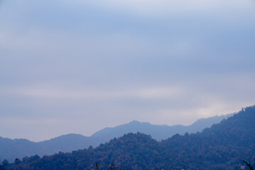 clouds over the mountains