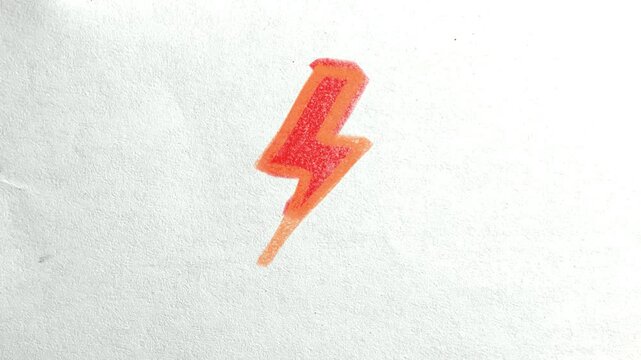 Rain, Thunder and Umbrella Risograph Loop Animation