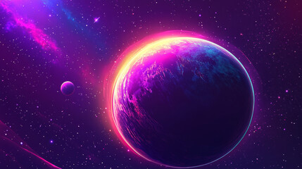 Realistic set of solar eclipse overlay effect on transparent background. Vector illustration of neon blue, yellow, green, purple blazing star edge behind planet in dark sky. Space design elements