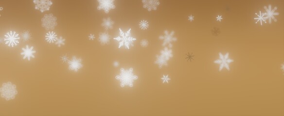 Falling Snowflakes on a Warm Background