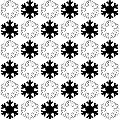 Winter flower snow of flakes seamless background postcard icon stationary anniversary christmas. vector illustration.