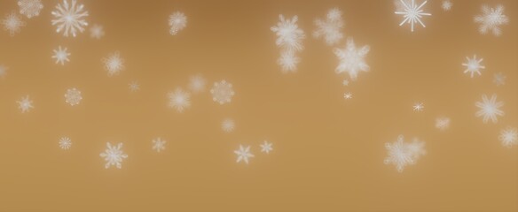 Abstract Winter Background with Snowflakes