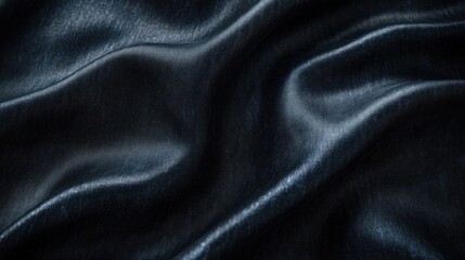 Fototapeta premium Elegant Dark Satin Fabric undulating Waves