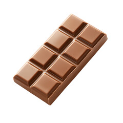 Obraz premium Delicious chocolate bar on a white background. transparent background