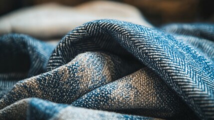 Close-Up of Cozy Textured Fabric Layers