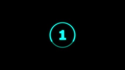 5 second timer countdown animation from 5 to 0 seconds.Perfect for event countdowns, product launches, game shows or broadcast.Circle countdown timer five second animation.