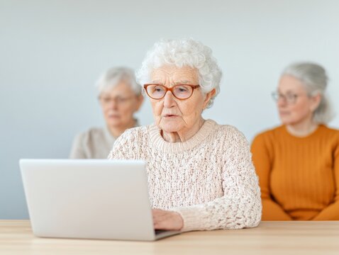 Elderly Women Engaged in Digital Activity Intergenerational Learning and Language Preservation