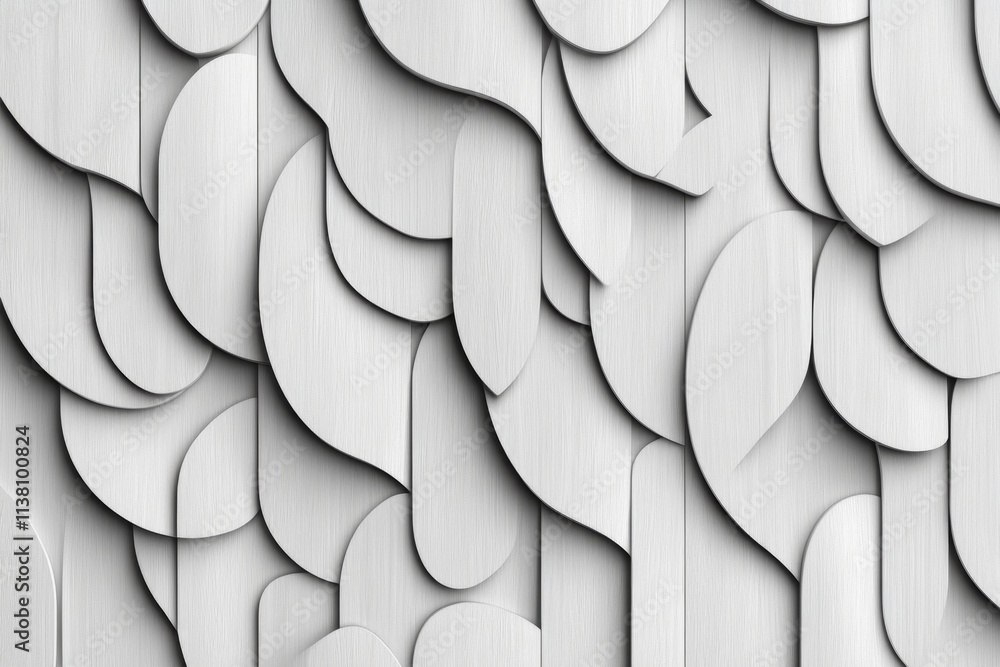 Poster A bold, modern design of overlapping fence shapes, arranged in a pattern and rendered in shades of gray for a sleek aesthetic