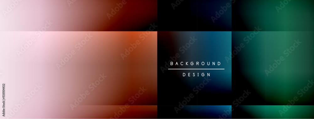 Poster Dynamic shadow lines with gradient colors geometric background