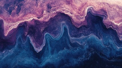 Obraz premium Abstract Waves of Deep Purple and Blue