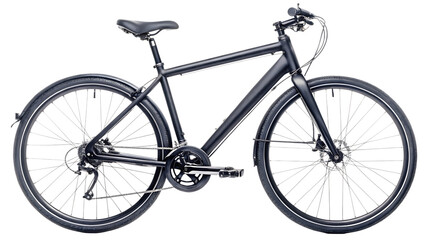 A black bike with a white background PNG.AI GENERATED