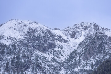 Obraz premium snow covered mountains in winter in the dolomites