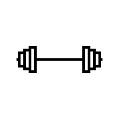 barbell fitness tool line icon vector. barbell fitness tool sign. isolated contour symbol black illustration