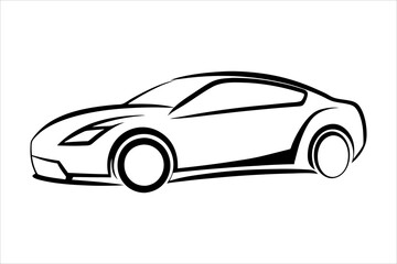 Obraz premium Car vector silhouette design, logo design for graphic, car unique icon, car icon