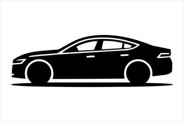 Naklejka premium Car vector silhouette design, logo design for graphic, car unique icon, car icon