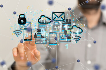 data cloud digital 3d computer