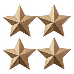 Obraz premium Shiny gold stars arranged together on solid background decorative art minimalist style elegant view modern concept. Transparent background.