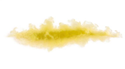 Translucent yellow fog situated on a clear background, creating an ethereal and vibrant atmosphere that enhances any design