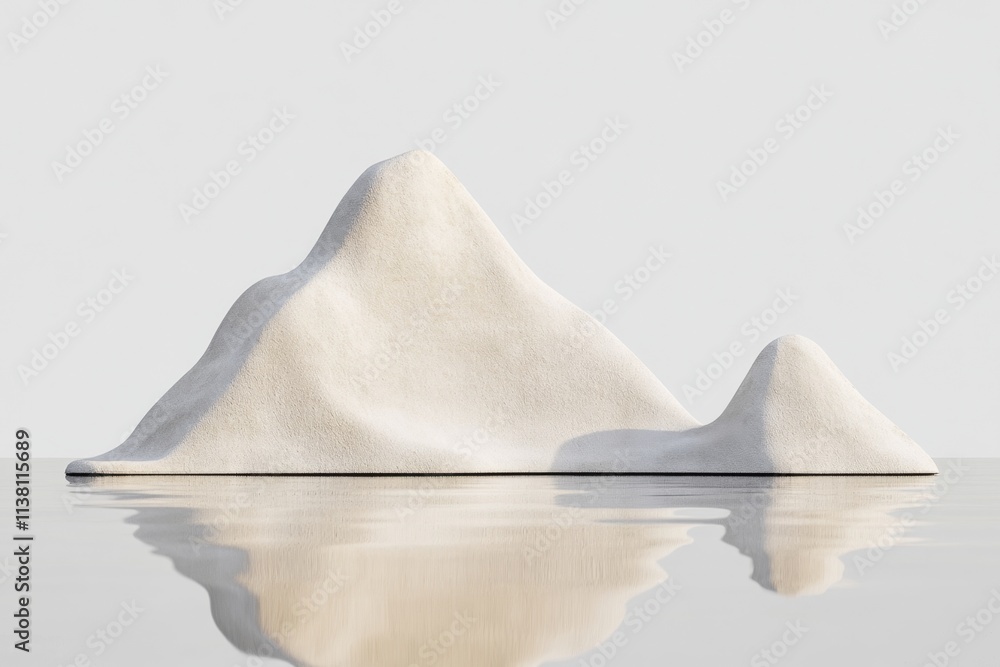 Poster a minimalist illustration of fjord water, with simple curved lines representing gentle ripples and m