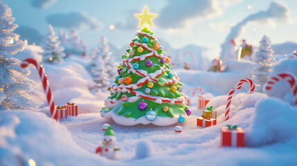 Cartoon Christmas Tree