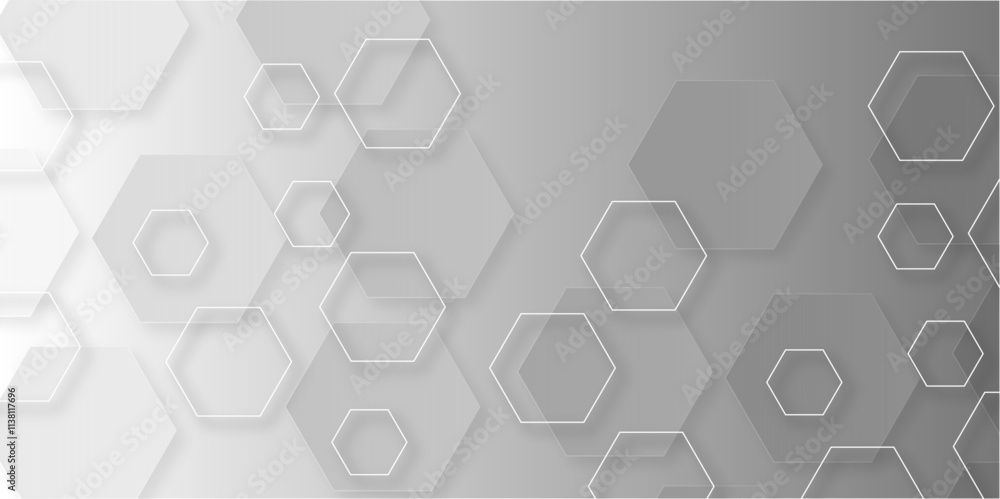Poster luxury hexagonal abstract black metal background with golden light lines. dark 3d geometric texture 