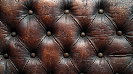 Fototapeta premium Vintage Leather Upholstery Texture Detail