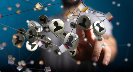 conference team work connection digital concept