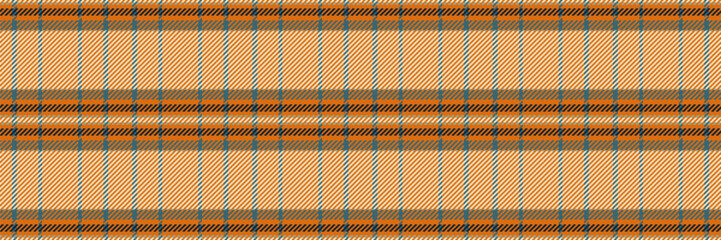 Mosaic check pattern seamless, father vector texture plaid. Old-fashioned fabric tartan textile background in orange and light colors.