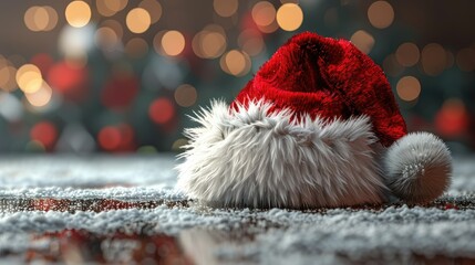 Festive Christmas Santa hat.