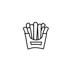 Obraz premium french fries icon